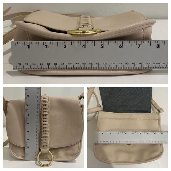 Olivia + Joy beige gold long crossbody handbag Purse - Faux Leather - boho - Picture 7 of 12